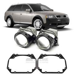 Линзы для фар Audi A6 Allroad [2000-2005] для замены на светодиодные Би-ЛЕД модули