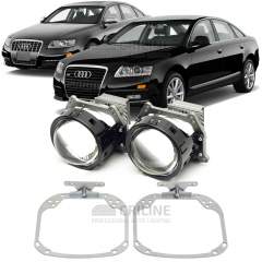 Линзы для фар Audi A6 C6 3 поколение [2004-2012] AFS для замены на светодиодные Би-ЛЕД модули