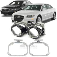 Линзы для фар Audi A8 D3 2 поколение [2005-2010] AFS для замены на светодиодные Би-ЛЕД модули