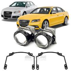 Линзы для фар Audi A4 [2004-2011] для замены на светодиодные Би-ЛЕД модули