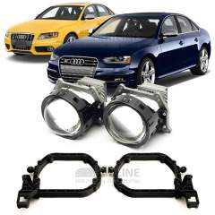 Линзы для фар Audi A4 IV (B8) [2007-2015] (замена штатной рамки) для замены на светодиодные Би-ЛЕД модули