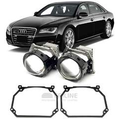 Линзы для фар Audi A8 D4 дорестайл [2009-2014] AFS для замены на светодиодные Би-ЛЕД модули