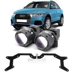 Линзы для фар Audi Q3 [2016-2020] c фарами ZKW для замены на светодиодные Би-ЛЕД модули