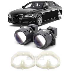 Линзы для фар Audi A8 D4 [2009-2013] для замены на светодиодные Би-ЛЕД модули