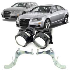 Линзы для фар Audi A6 C6 [2004-2011] hi-beam AFS для замены на светодиодные Би-ЛЕД модули