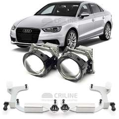 Линзы для фар Audi A3 [2012-2016] для замены на светодиодные Би-ЛЕД модули