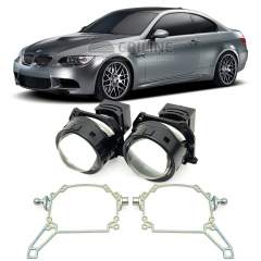 Линзы для фар BMW 3 Series E92 дорестайл [2006-2009] для замены на светодиодные Би-ЛЕД модули