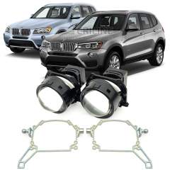 Линзы для фар BMW X3 F25 [2010-2017] для замены на светодиодные Би-ЛЕД модули