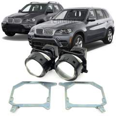 Линзы для фар BMW X5 E70 [2006-2013] Hi-Beam для замены на светодиодные Би-ЛЕД модули