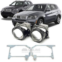 Линзы для фар BMW X5 E70 [2006-2013] Hi-Beam для замены на светодиодные Би-ЛЕД модули