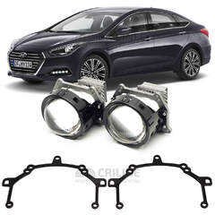 Линзы для фар Hyundai i40 I рестайл [2015-2017] галоген для замены на светодиодные Би-ЛЕД модули
