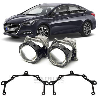 Линзы для фар Hyundai i40 I рестайл [2015-2017] галоген для замены на светодиодные Би-ЛЕД модули