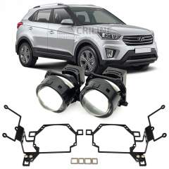 Линзы для фар Hyundai Creta I (GS) [2015-2020] для замены на светодиодные Би-ЛЕД модули