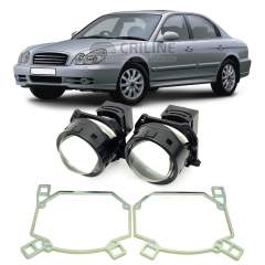 Линзы для фар Hyundai Sonata (EF) [2001-2013] для замены на светодиодные Би-ЛЕД модули