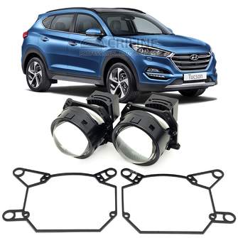 Линзы для фар Hyundai Tucson III [2015-2018] для замены на светодиодные Би-ЛЕД модули