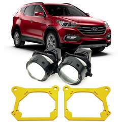 Линзы для фар Hyundai Santa Fe [2012-2019] для замены на светодиодные Би-ЛЕД модули