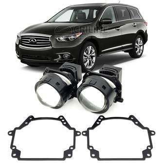 Линзы для фар Infiniti JX35 [2012-2014] для замены на светодиодные Би-ЛЕД модули