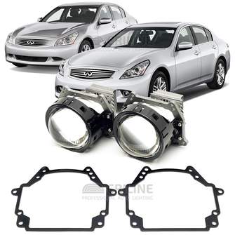 Линзы для фар Infiniti G IV (V36) [2007-2014] для замены на светодиодные Би-ЛЕД модули