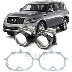 Линзы для фар Infiniti QX56 [2010-2013] AFS для замены на светодиодные Би-ЛЕД модули