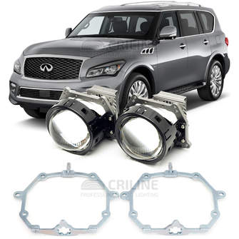 Линзы для фар Infiniti QX56 [2010-2013] AFS для замены на светодиодные Би-ЛЕД модули