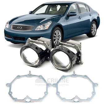 Линзы для фар Infiniti G (G25/G35/G37) [2006-2013] AFS для замены на светодиодные Би-ЛЕД модули