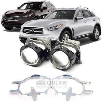 Линзы для фар Infiniti FX50 [2010-2013] AFS для замены на светодиодные Би-ЛЕД модули