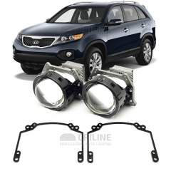 Линзы для фар Kia Sorento II XM [2009-2013] для замены на светодиодные Би-ЛЕД модули