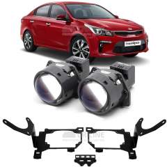 Линзы для фар Kia Rio IV (FB) [2016-2020] для замены на светодиодные Би-ЛЕД модули