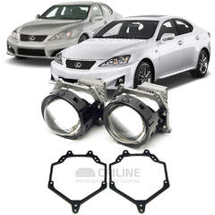 Линзы для фар Lexus IS250 [2005-2013] для замены на светодиодные Би-ЛЕД модули