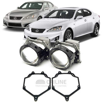 Линзы для фар Lexus IS250 [2005-2013] для замены на светодиодные Би-ЛЕД модули