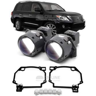 Линзы для фар Lexus LX570 [2007-2012] Hi Beam для замены на светодиодные Би-ЛЕД модули