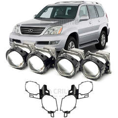 Линзы для фар Lexus GX470 [2002-2009] под 4 линзы для замены на светодиодные Би-ЛЕД модули
