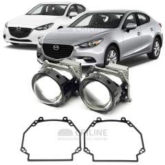 Линзы для фар Mazda 3 (BM) [2013-2018] для замены на светодиодные Би-ЛЕД модули