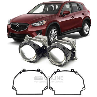 Линзы для фар Mazda CX-5 [2011-2015] для замены на светодиодные Би-ЛЕД модули