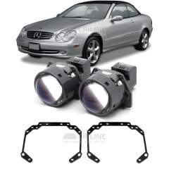 Линзы для фар Mercedes-Benz CLK-Class (W209/C209) [2002-2005] для замены на светодиодные Би-ЛЕД модули