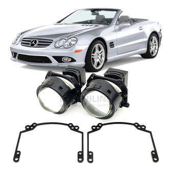 Линзы для фар Mercedes-Benz SL-Class (R230) [2001-2008] для замены на светодиодные Би-ЛЕД модули