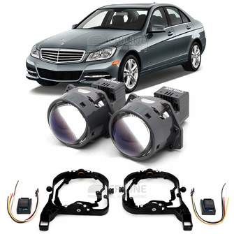Линзы для фар Mercedes-Benz C-Class (W204/C204/S204) [2011-2015] AFS для замены на светодиодные Би-ЛЕД модули
