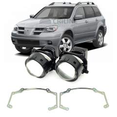 Линзы для фар Mitsubishi Outlander [2003-2006] для замены на светодиодные Би-ЛЕД модули