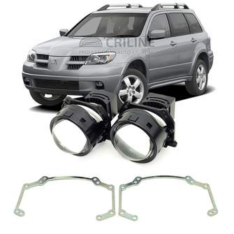 Линзы для фар Mitsubishi Outlander [2002-2009] для замены на светодиодные Би-ЛЕД модули