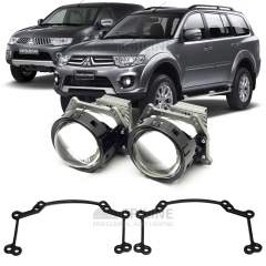 Линзы для фар Mitsubishi Pajero Sport [2008+] для замены на светодиодные Би-ЛЕД модули
