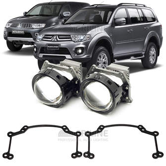 Линзы для фар Mitsubishi Pajero Sport [2008+] для замены на светодиодные Би-ЛЕД модули