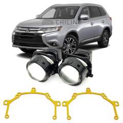 Линзы для фар Mitsubishi Outlander 2-й рестайл [2015-2018] для замены на светодиодные Би-ЛЕД модули