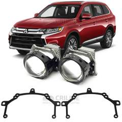 Линзы для фар Mitsubishi Outlander III рестайл [2015-2018] для замены на светодиодные Би-ЛЕД модули