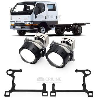 Линзы для фар Mitsubishi Fuso Canter [1994-2002] фары Depo для замены на светодиодные Би-ЛЕД модули