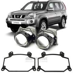 Линзы для фар Nissan X-Trail (T31) дорестайл [2007-2011] для замены на светодиодные Би-ЛЕД модули