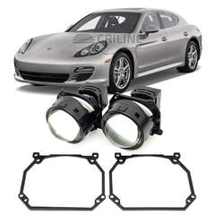 Линзы для фар Porsche Panamera дорестайл [2009-2013] для замены на светодиодные Би-ЛЕД модули