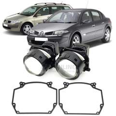 Линзы для фар Renault Megane II [2002-2009] для замены на светодиодные Би-ЛЕД модули