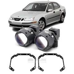 Линзы для фар Saab 9-3 II (YS3F) [2002-2007] для замены на светодиодные Би-ЛЕД модули