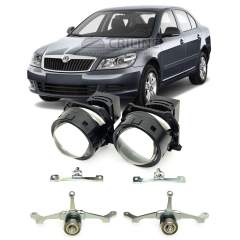 Линзы для фар Skoda Octavia (A5) рестайл [2008-2013] AFS для замены на светодиодные Би-ЛЕД модули