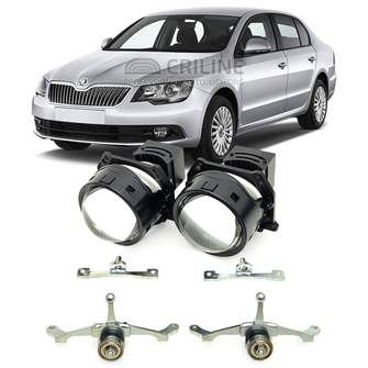 Линзы для фар Skoda Superb (3T) рестайл [2013-2015] AFS для замены на светодиодные Би-ЛЕД модули